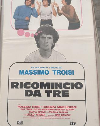 Poster locandina 33x70 Ricomincio da Tre, Troisi