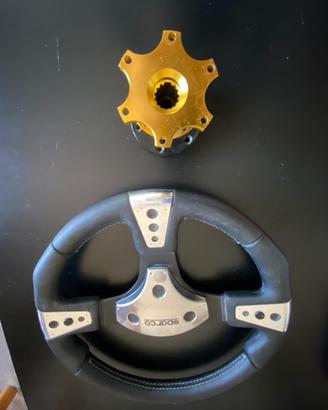 Volante Sparco 3 razze + mozzo sgancio rapido