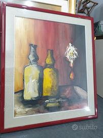 Quadro Olio su Tela completo di Cornice e Vetro 