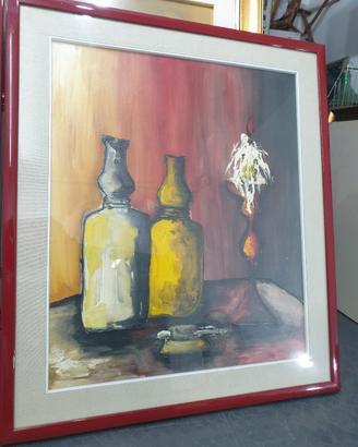 Quadro Olio su Tela completo di Cornice e Vetro 