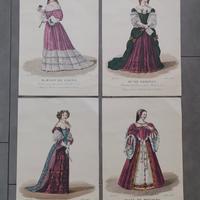 4 stampe dame francesi