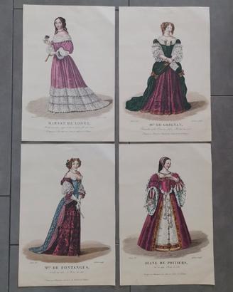 4 stampe dame francesi