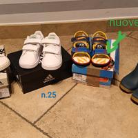 4 paia di scarpe bambino num 25