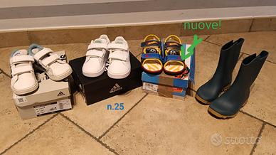 4 paia di scarpe bambino num 25