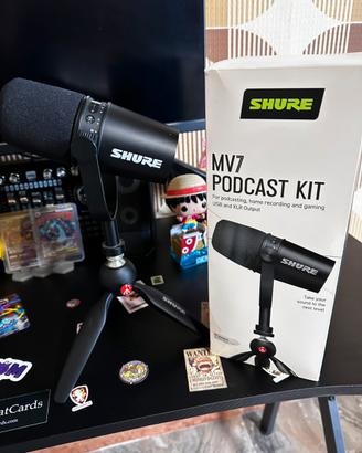 Microfono shure mv7 podcast kit