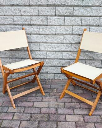 Coppia sedie da giardino in legno