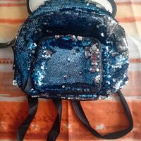 Mini zaino con paillettes e orecchie 