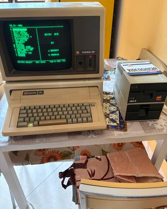 Apple IIe completo doppio drive e monitor