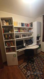 Libreria scrivania studio cameretta