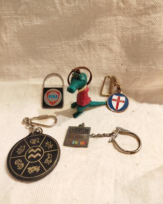 lotto di 5 portachiavi vintage 