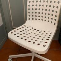 Sedia girevole ufficio bianca