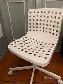Sedia girevole ufficio bianca