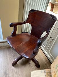 Sedia giorgiana in mogano