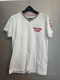 maglietta t-shirt bianca croce rossa italiana CRI