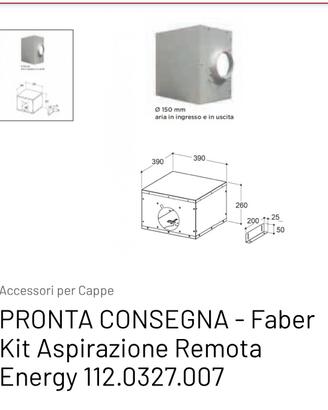 kit aspirazione cappa faber 