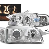 FARI PER FIAT PUNTO 93-99 ANGEL EYES FONDO CROMATO