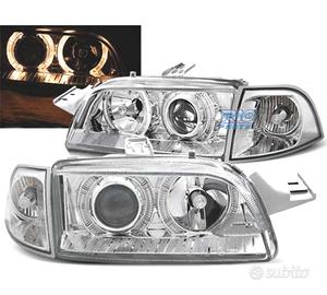 FARI PER FIAT PUNTO 93-99 ANGEL EYES FONDO CROMATO