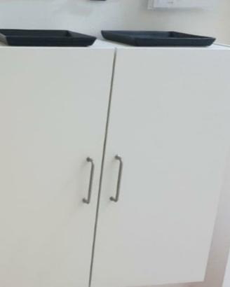 1 pensile Ikea bianco con doppia anta