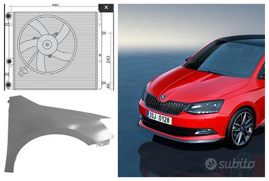 Skoda Fabia frontale paraurti parafango fanale 15