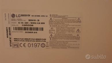 TV LG 55EG910V – Guasta / Per pezzi di ricambio