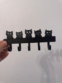 Appendichiavi da parete con gatti