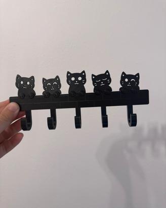 Appendichiavi da parete con gatti