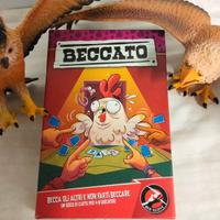Combo BECCATO! gioco carte + 2 figure rapaci