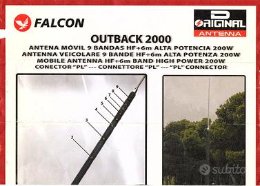 Antenna Veicolore HF 6/10/15/17/20/30/40/80 Nuova.