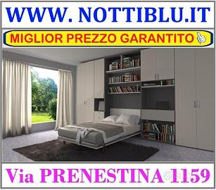 Letto a Scomparsa LUNA 1p&1/2 MATERASSO OMAGGIO