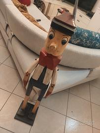 Scultura di Pinocchio in legno anni 60