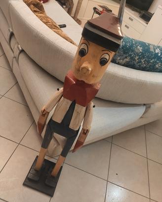 Scultura di Pinocchio in legno anni 60