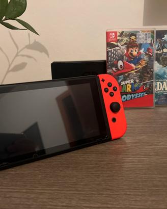 Nintendo Switch con  Mario Odyssey e Zelda TOTK