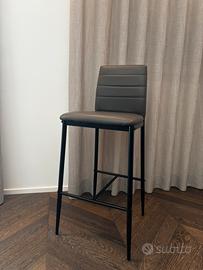 Sgabelli similpelle grigio e nero