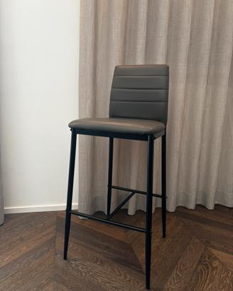 Sgabelli similpelle grigio e nero