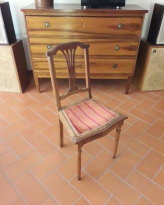 N.2 sedie in legno antiche, primi 1900