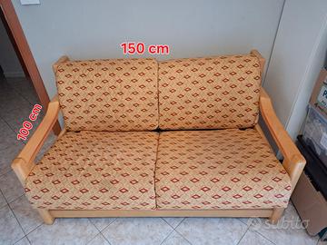 Divano letto con materasso e rete
