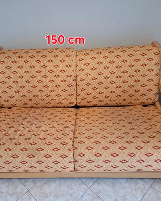 Divano letto con materasso e rete