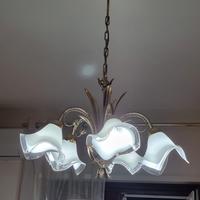 Lampadario con lampade vetro di Murano