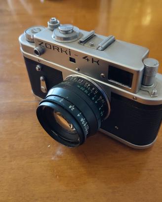 Macchina fotogr. Zorki 4K con obiettivo e custodia