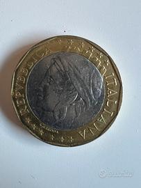 Moneta rara 1000 lire bimetallica 1997