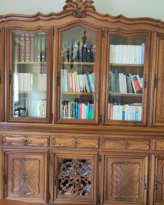 Mobili sala in legno di noce fatti a mano