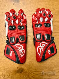 Guanti Berik RACING in pelle nero-rosso taglia M