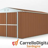 Box garage auto in Acciaio 327x611 19mq fin legno