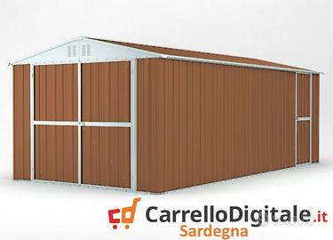 Box garage auto in Acciaio 327x611 19mq fin legno
