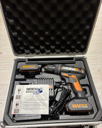 WORX avvitatore 16 volt con accessori e valigia