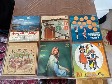 Lotto di 6 dischi in vinile vintage italiani