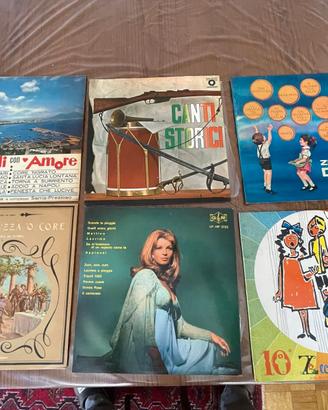 Lotto di 6 dischi in vinile vintage italiani