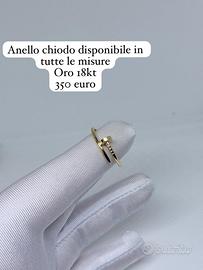 Anello chiodo realizaati su commissione in oro 18k