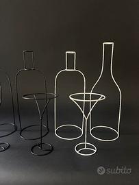 Silhuette in metallo Serax bottiglie e bicchieri
