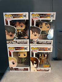 Funko pop eren titan form, captain battle levi erw